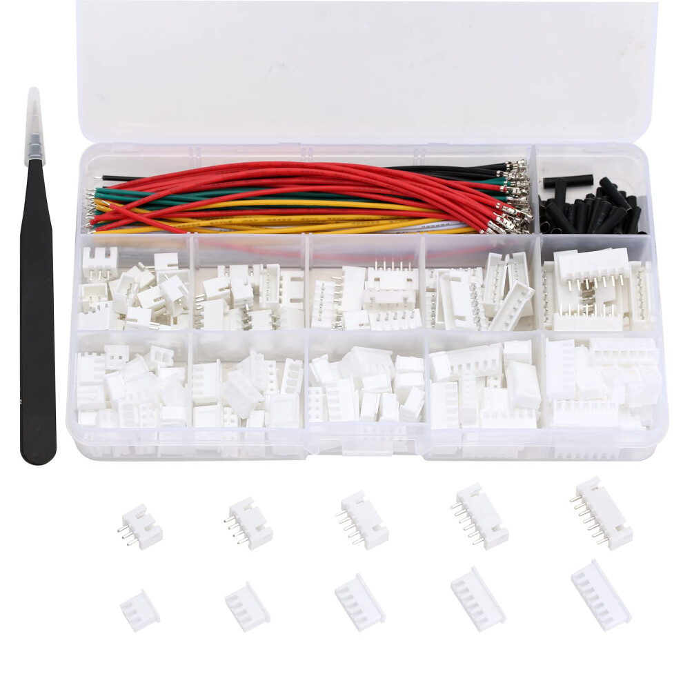 Jst Xh 2.54Mm Connector Kit With PreâCrimped Wires, MultiâPin Housing Set For Diy Electronics 9073542753469