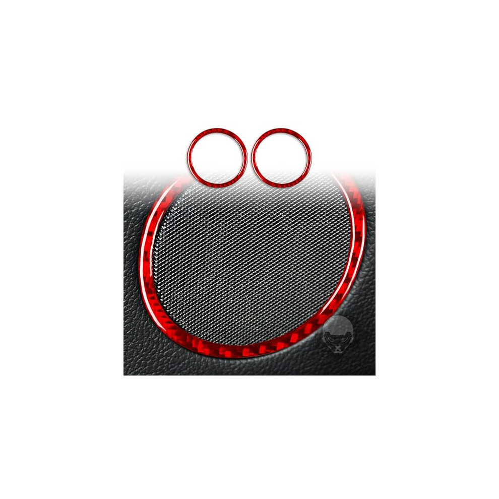 Carbon Fiber Door Speaker Trim Frame Cover For Bmw X5 E53 20002006 Scratchresistant Upgrade Red 9073542743743