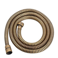 Antique brass stainless steel flexible shower hose, long bathroom water hose, extension, plumbing pipe (120cm)