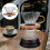 Spacious Glass Coffee Dripper with Wood Base and-yellow handle 6