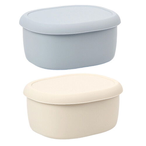 Silicone Bentos Box With Microwave Safe Feature High-2 600ml 1