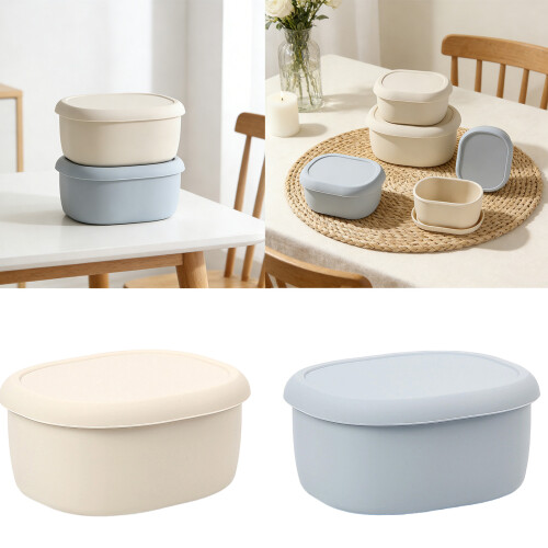 Silicone Bentos Box With Microwave Safe Feature High-2 600ml 2