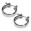 2pcs Motorcycle Exhaust Clamp Stainless Steel Bracket Easy Installation Durable Mounting 1