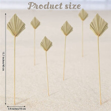 20 Pcs Boho Dried Spears Natural Dried Fans Dried Leaves Dried Leaf Fan Leaf with Stem