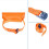 2X Support Monté Sur Cylindre Support de Bouteille de Gaz Support de Bouteille de Gaz ABS Durable, Orange 2