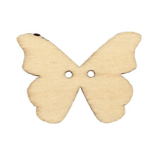 150Pcs 2 Holes Mixed Butterfly Wooden Button Sewing Scrapbooking DIY