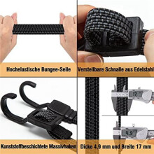 ÉLastique avec Crochets, Extenseurs 8 PièCes avec Crochets, Sangle ÉLastique RéGlable de 100 cm pour Porte-VéLos, Motos
