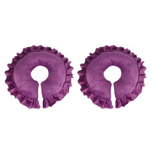 2X Gesichts Massage Schlaf Kissen für Schönheit Salon Massage Werkzeug Schönheit Spa Bett mit Loch Kissen Lila