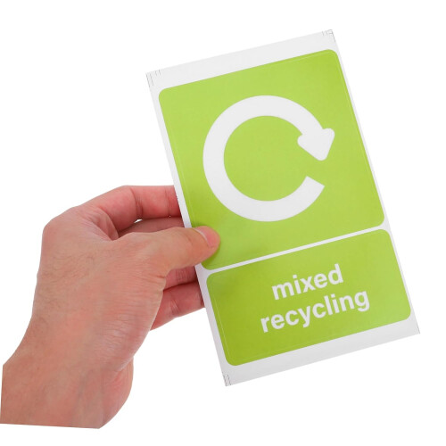 10pcs Trash Bin Recycling Stickers, SelfAdhesive Waste Sorting Labels, WeatherResistant 1