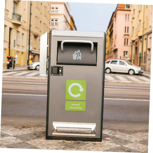 10pcs Trash Bin Recycling Stickers, SelfAdhesive Waste Sorting Labels, WeatherResistant 2