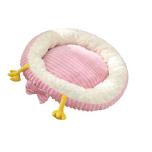 Comfortable Pet Bed Plush Warm Sleep Bed Rest Place For-Pink S