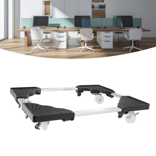 Adjustable PC Tower Stand with Lockable Wheels, Rolling Computer CPU Stand for Home and Office 1