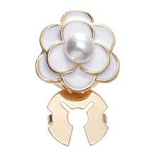 Decorative Shirt Cufflinks Clip Button Covers For Shirt-White