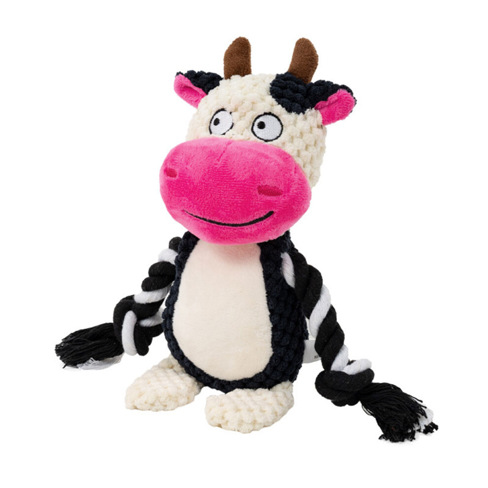 Plush Squeaky Dog Pull Toy Cotton Rope Legs For-dairy cow-image-OPC-PSR56FZ-NEW