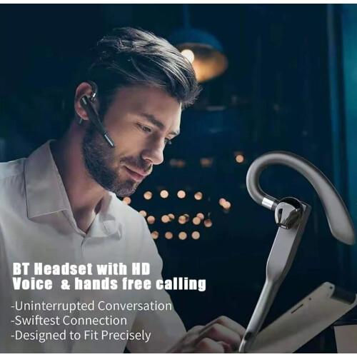 Bluetooth 5.0 Earpiece Wireless Headset Noise Cancelling Earbuds Driving Trucker 2