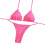 Dames bloemenprint driehoekig stringbadpak-roze luipaard L 1