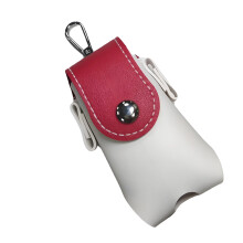 Portable PU Leather Golf Ball Storage Bag for Golf-Red