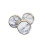 Pack Of 3 Silver Trumpet Finger Button Replacement For-Color 4 1