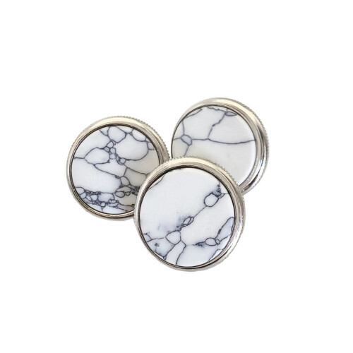 Pack Of 3 Silver Trumpet Finger Button Replacement For-Color 4