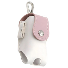 PU Leather Golf Ball Pouches With Keychain Hook Waterproof-Pink