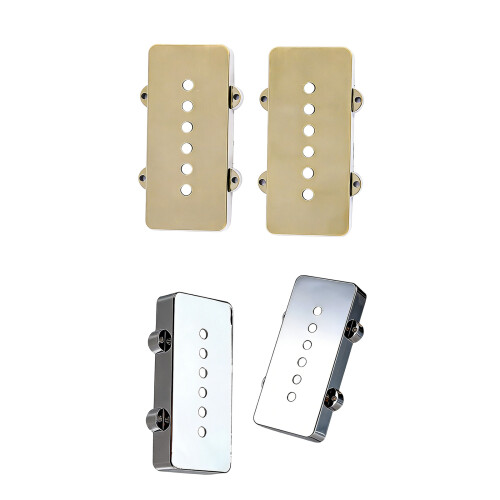 Kunststoff Shell Gitarre Pickup Abdeckung Ersatz 6 Loch-Chrom 2