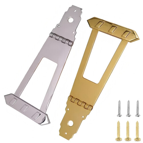 Guitar 6 Strings Archtop Trapeze Tailpiece Bridge for-Golden 1