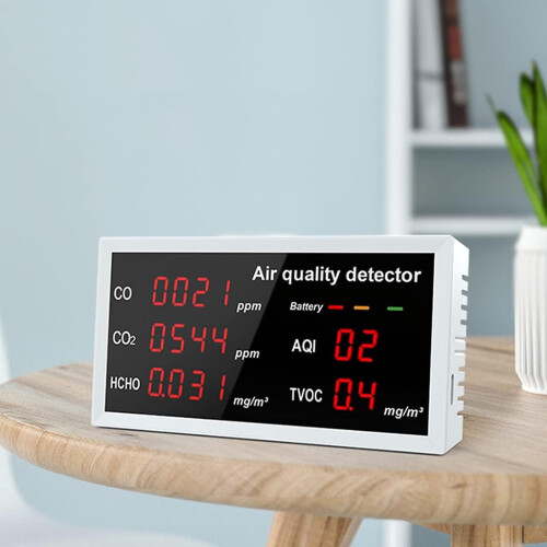 Indoor Air CO2 HCHO TVOC Multifunctional Detector Realtime Data Holder Ref: 1507 1