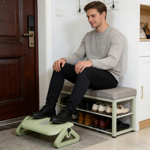 Transportable Bending Modifiable Footrest for-Light Green 2