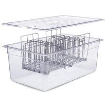 26 Quart Large Sous Vide Container with Lid and Racks, Insulated Sleeve, Commercial Grade