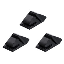 3X Multifunctional Card Ticket Holder Auto Car ID IC Clip Black Dashboard Door Adhesive Clips Car Organization