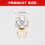 Decorative Shirt Cufflinks Clip Button Covers For Shirt-White 3