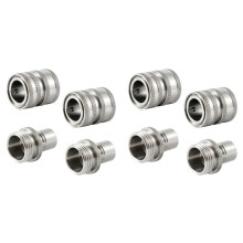 4X Garden Hose Quick Connect Stainless Steel Water Hose Connector 3/4 Inch GHT Quick Release Connector