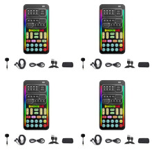 4X I9 Voice Changer Full Kit Multiple Audio Effect Live Sound Cards Ultra-Thin Live Sound Card Mic Tool