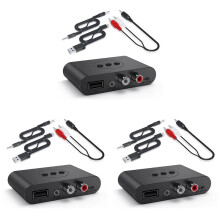 3X 5.3 Audio Receiver NFC USB U Disk RCA 3.5mm AUX USB Stereo Music Wireless Adapter for Car Speaker Amplifier