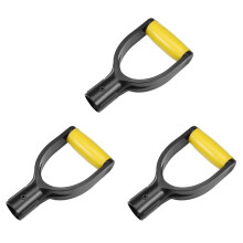 3X Plastic Spade Handle Shovel D Grip Handle,32mm Inner Diameter Spade Snow Shovel Handle,(Yellow)