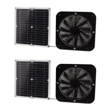 2X Mono-Polykristallines Solarmodul mit 13,5 Zoll Abluftventilatorhalterung Photovoltaik-Ventilator Belüftung Kühlung Solarmodul