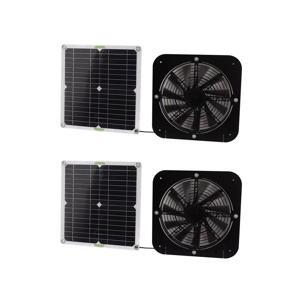 2X Mono-Polycrystalline Solar Panel With 13.5Inches Exhaust Fan Bracket Photovoltaic Fan Ventilation Cooling Solar Panel 4714209449329