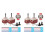 4Pin Reverse Polarity Toggle  4PCS 12V Momentary Rocker  30A  Off  DPDT 3 Position Waterproof Boot Cap 2