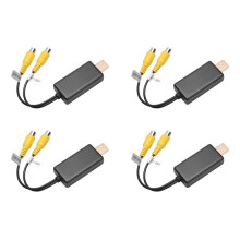 4X USB to CVBS RCA Video Output Adapter Box Interface Connect to Monitor Display Device for Android Radio Multimedia(A)