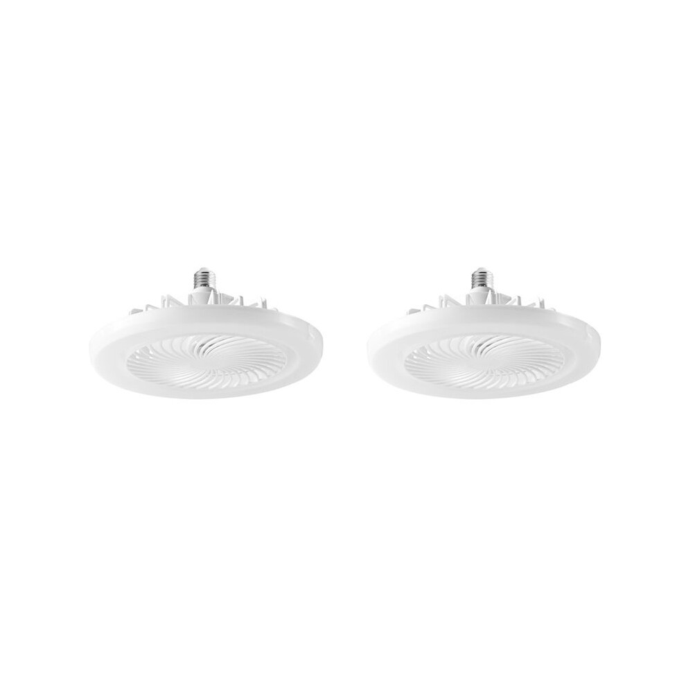 2X Ceiling Fan With Lights ,E27 Enclosed Low Fan Light Electric Fandelier With Remote Control Three Colors 6031735435632