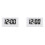 2X  Clock Triangle LED Screen Lectronic Digital Alarm Screen Desktop Clock for Home Office Table Bedroom Decor White 1