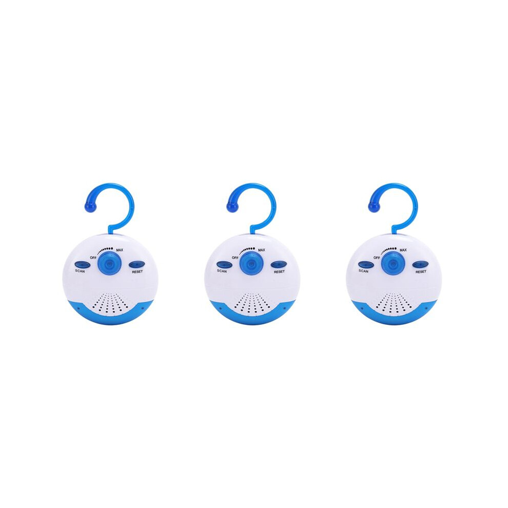 3X Waterproof Shower Radio,  Portable FM Radio Built in Speaker for Bathroom Kitchen, Boating, Hiking