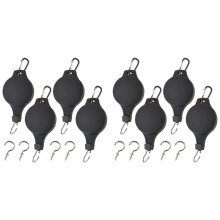 8 Poleas para Plantas, Polea con Gancho para Plantas con 8 Ganchos de Techo para Colgar Plantas, Colgadores de Plantas Retráctiles para Exteriores
