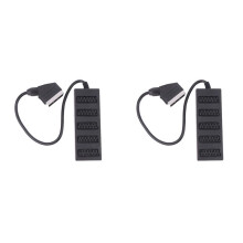 2X 21Pin Scart 5 Way Splitter 21p Scart Male to 5 Female Adapter Connector 5 Road Scart One Divide Into Five Cable