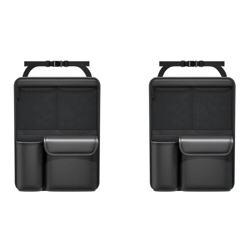2X Car Trunk Leather Storage Bag Foldable Car  Back Tools Organizer Multifunctional UV Storage Suv Back