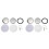 100x Button Maker Keychains Supplies,58mm/2.25 Inch Pin Making Kit for Button Maker Machine,Metal Button Badge Sets 1