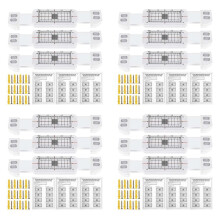 12 Pcs Crack Monitoring Record, Acrylic Corner Tell-Tale Monitor,Tell-Tale Crack Monitoring Device,Measuring Instrument