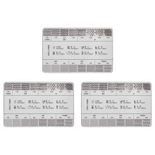 3X Carte de Référence de Café en Acier Inoxydable, Règle de Taille de Café en Métal, Accessoires Professionnels pour Moulin à Grains de Café
