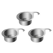 3X Cestello di Scarico Multifunzionale, Cestello per Lavello A Forma di Cigno In Acciaio Inossidabile, Filtro per Lavello Ad Angolo con Cestello
