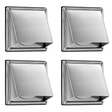 4pcs 4-Inch External Extractor Wall Vent Outdoor Cushioned Non Return Flap
